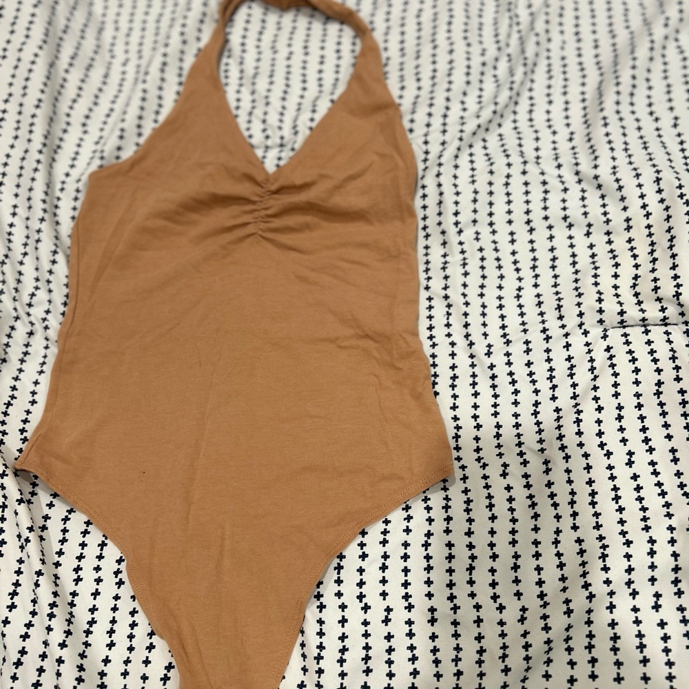 American Eagle Outfitters Tan Bodysuit One Piece